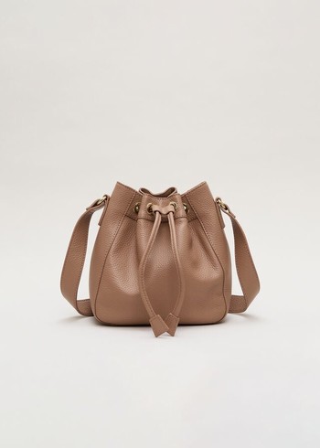 Phase Eight Leather Bucket Bags Brown Canada | PMGHSE-254